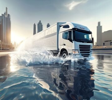 FastwatertankertruckRiyadhdelivery242F72Cphotorealistic2Cwhitewatertankertruck2CsunnystreetinRiyadhSaudiArabia2Chighquality 360x320