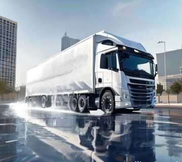 LargedrinkingwatertankertruckdeliveringwaterinRiyadh2CSaudiArabia2Cmoderndesign2Cphotorealistic2Cwhitewatertankertruck2CsunnystreetinRiyadhSaudiArabia2Chighquality 360x320