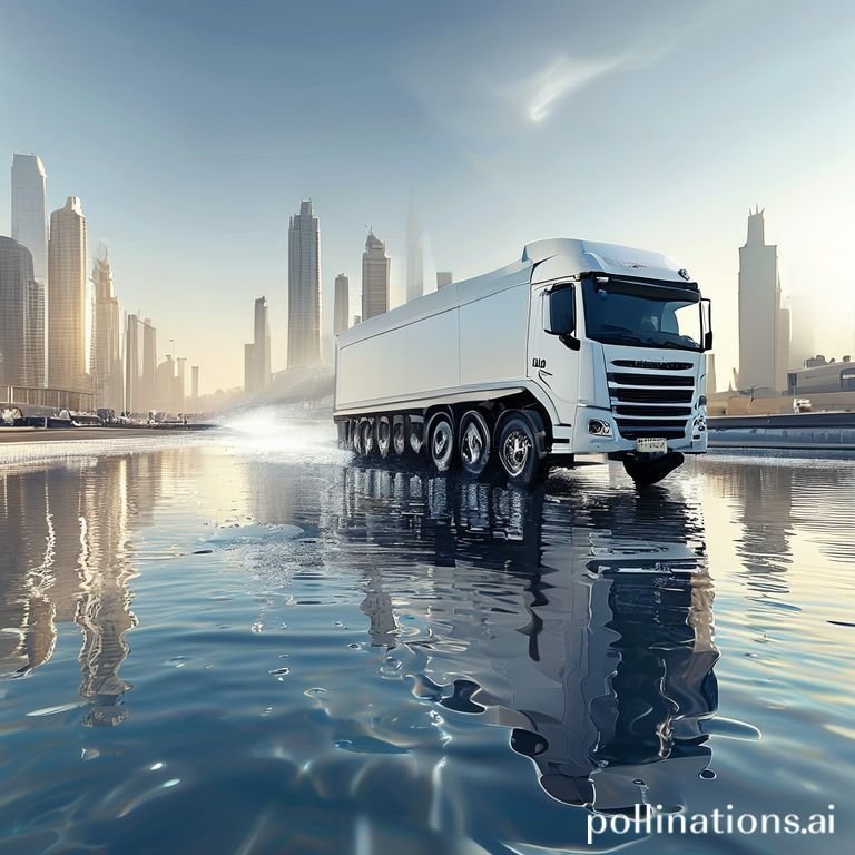 WhitewatertankertruckRiyadhNorth2CcleanwaterdeliveryRiyadh2Cphotorealistic2Cwhitewatertankertruck2CsunnystreetinRiyadhSaudiArabia2Chighquality